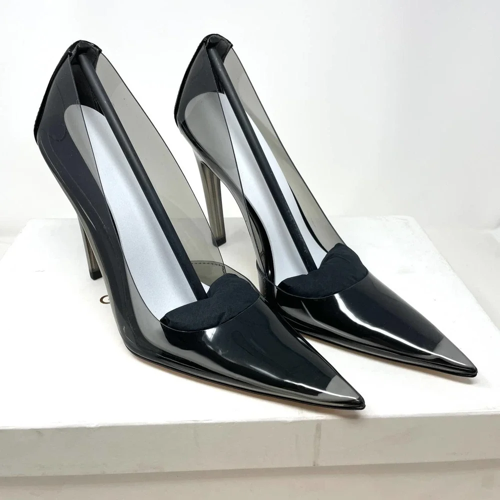 Good American Cinder-F*CKING-RELLA Pump In Light Smoke Size 7.5 New